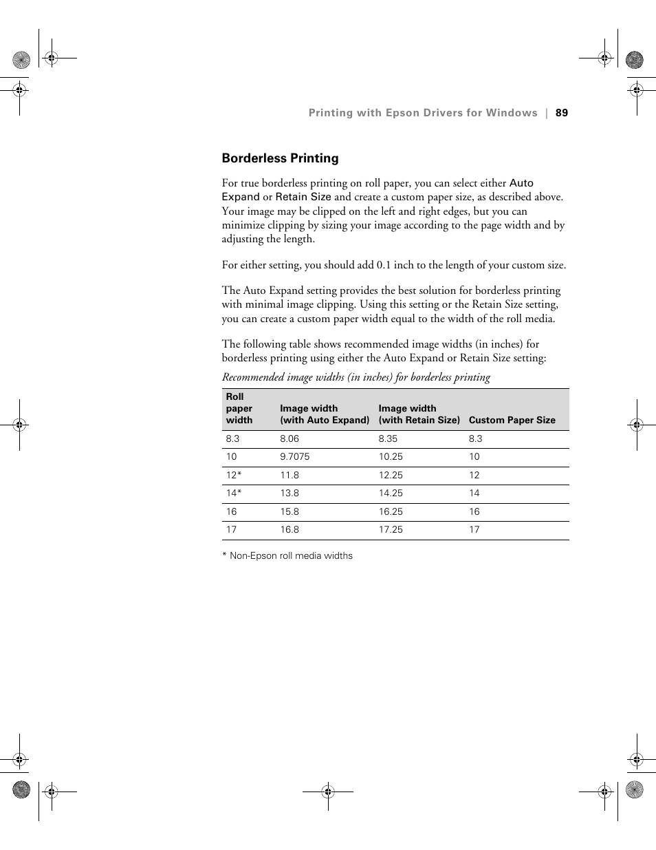 Borderless printing | Epson PRO 4800 User Manual | Page 89 / 160