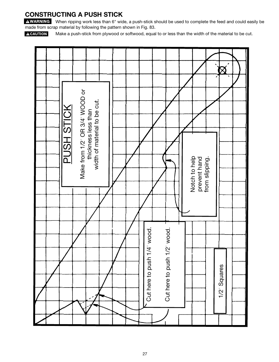 Push stick | Epson RS830 User Manual | Page 27 / 88