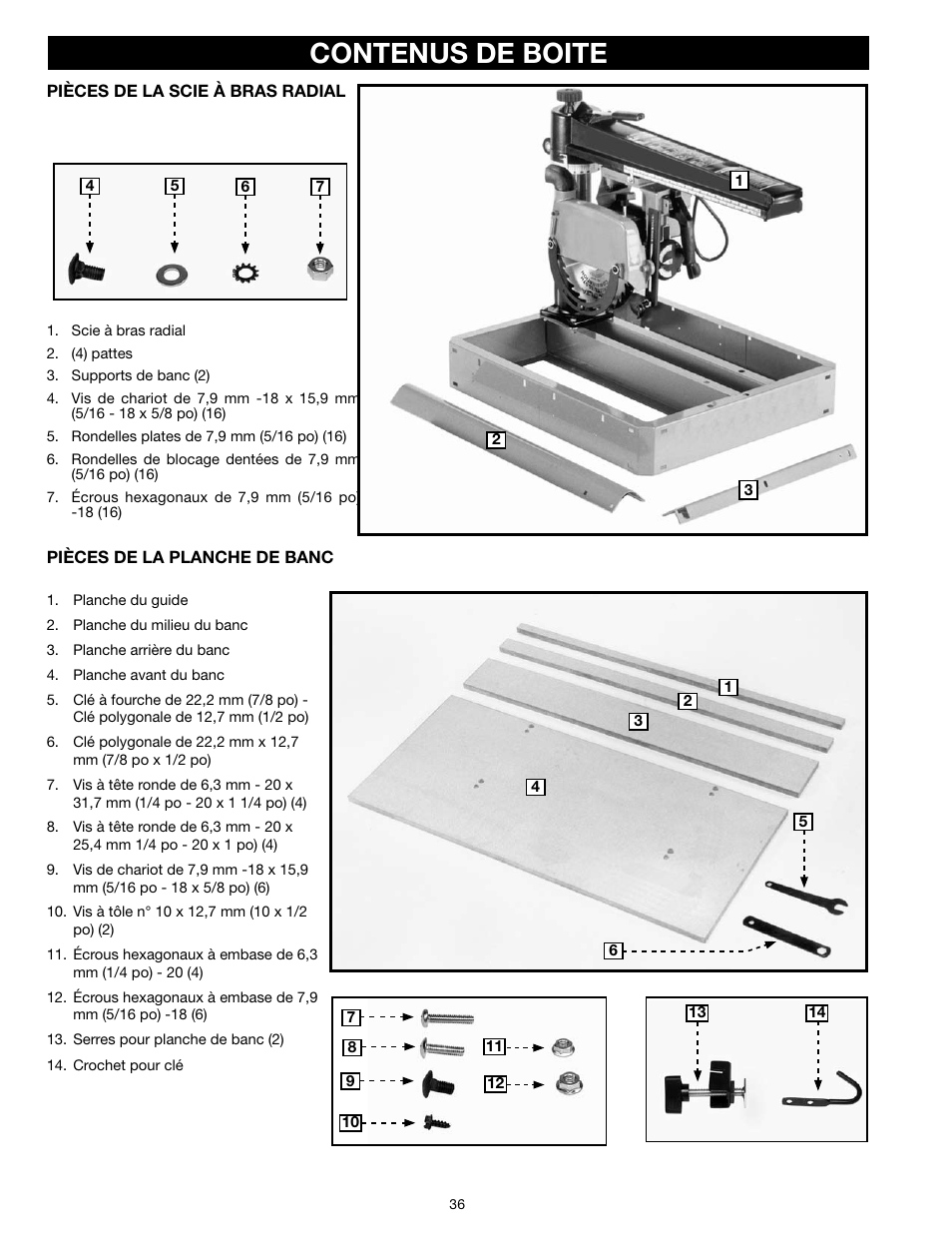 Contenus de boite | Epson RS830 User Manual | Page 36 / 88