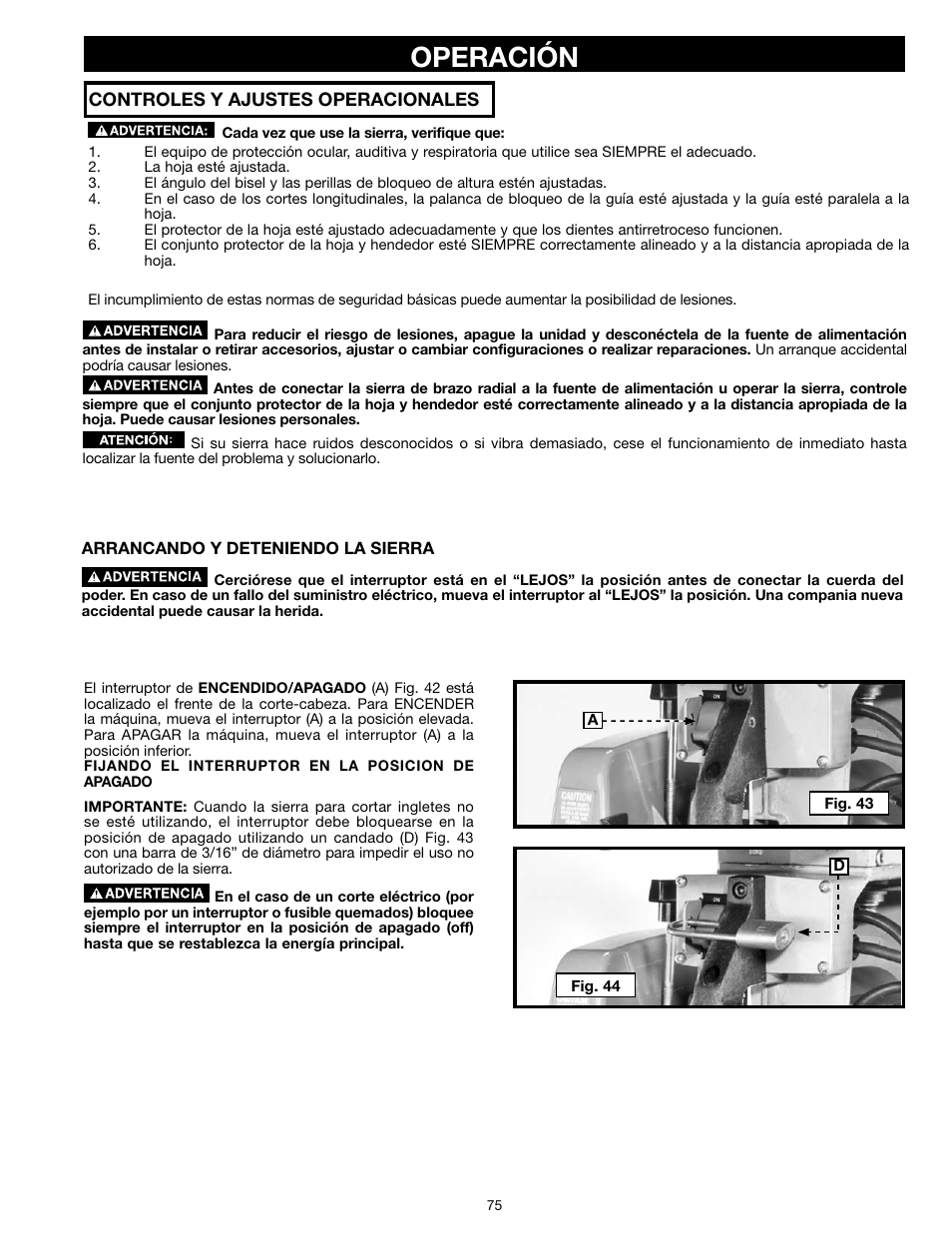 Operación | Epson RS830 User Manual | Page 75 / 88