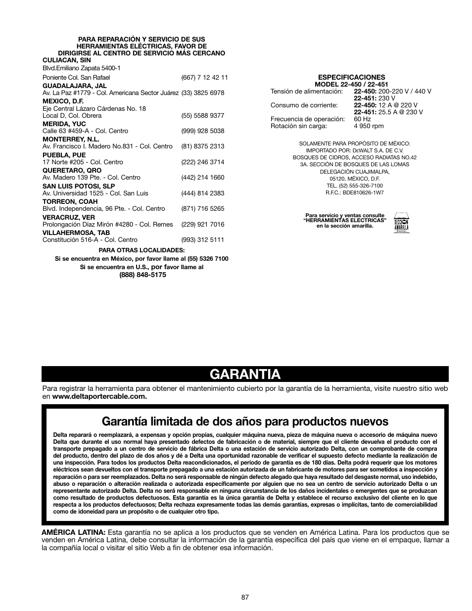 Garantia | Epson RS830 User Manual | Page 87 / 88