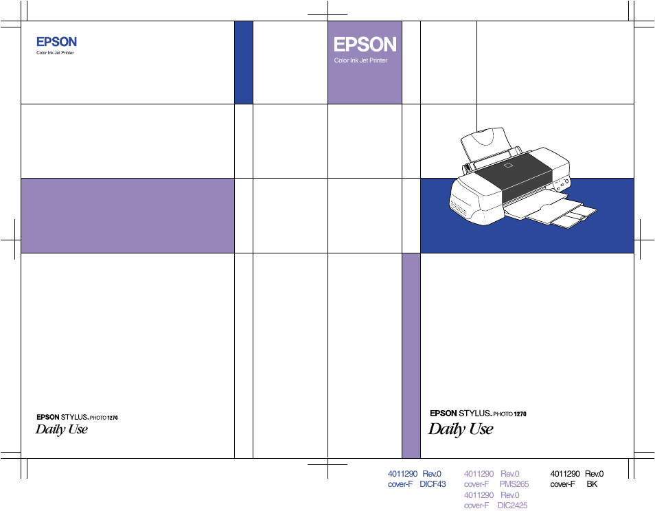 Back cover, Daily use | Epson 1270 User Manual | Page 83 / 83