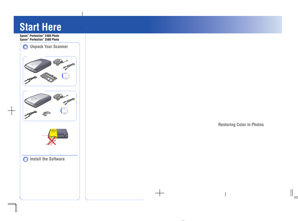 Epson Perfection Photo 2580 User Manual | 8 pages