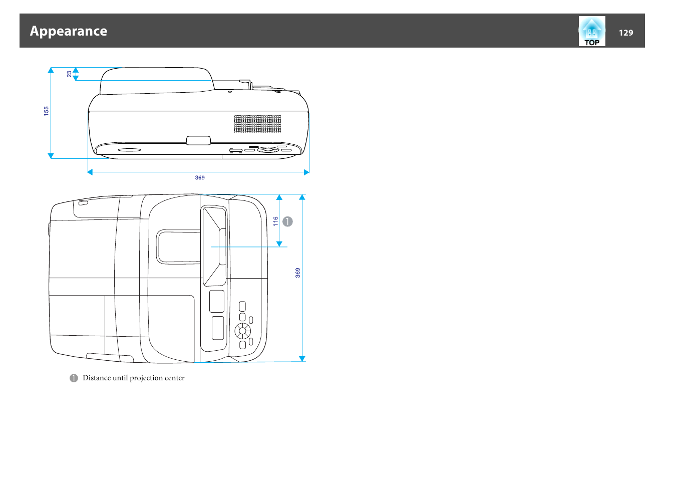 Appearance | Epson EB-440W User Manual | Page 129 / 153