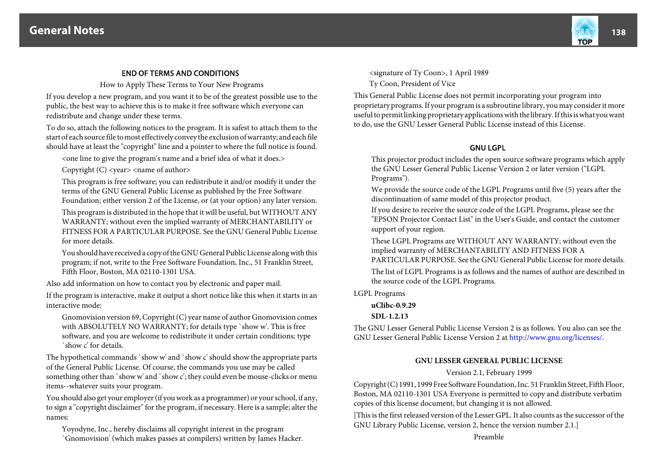 Epson EB-440W User Manual | Page 138 / 153