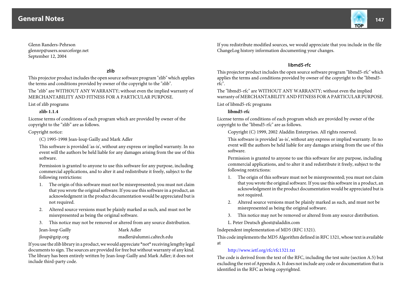 Epson EB-440W User Manual | Page 147 / 153