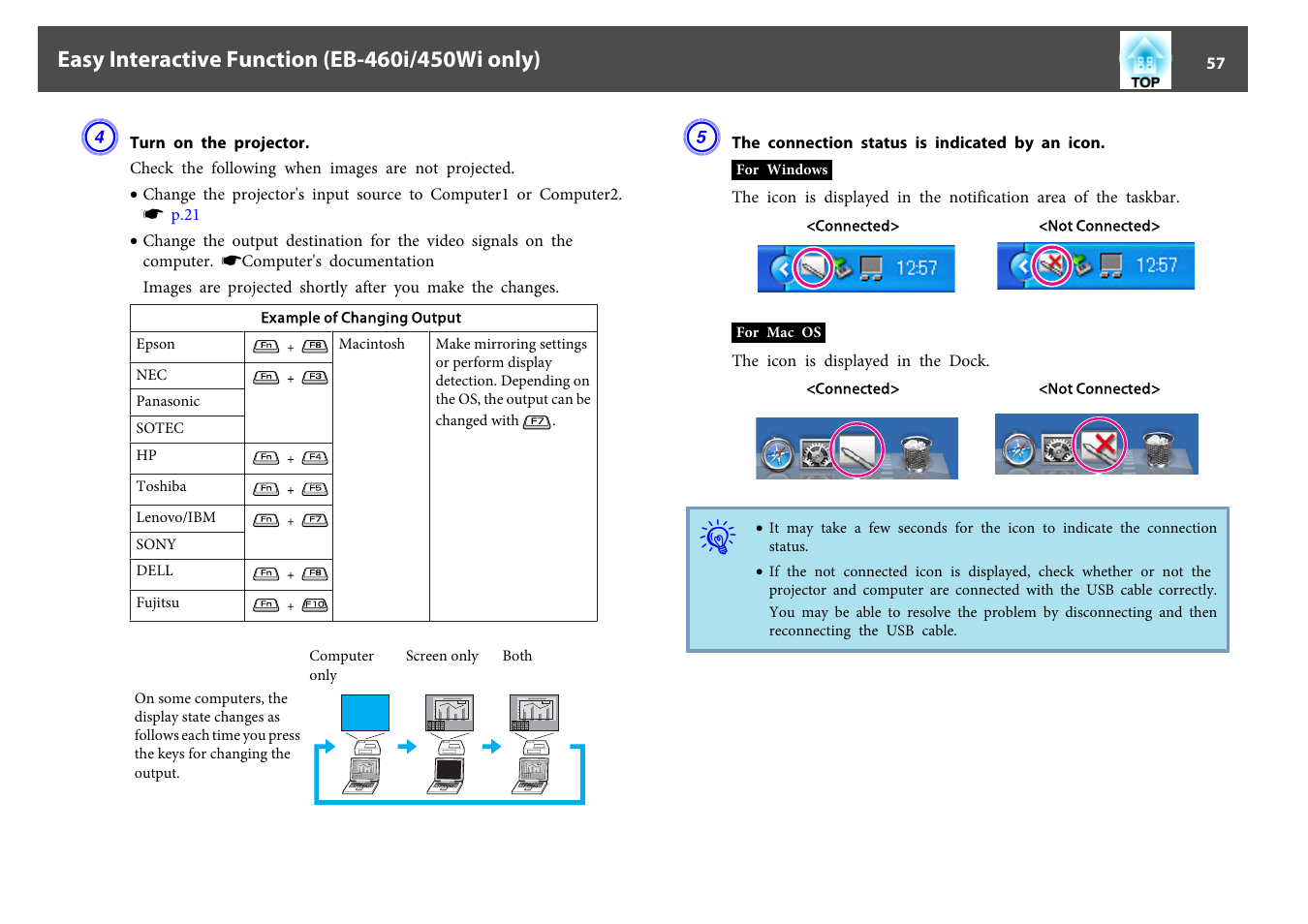 Epson EB-440W User Manual | Page 57 / 153