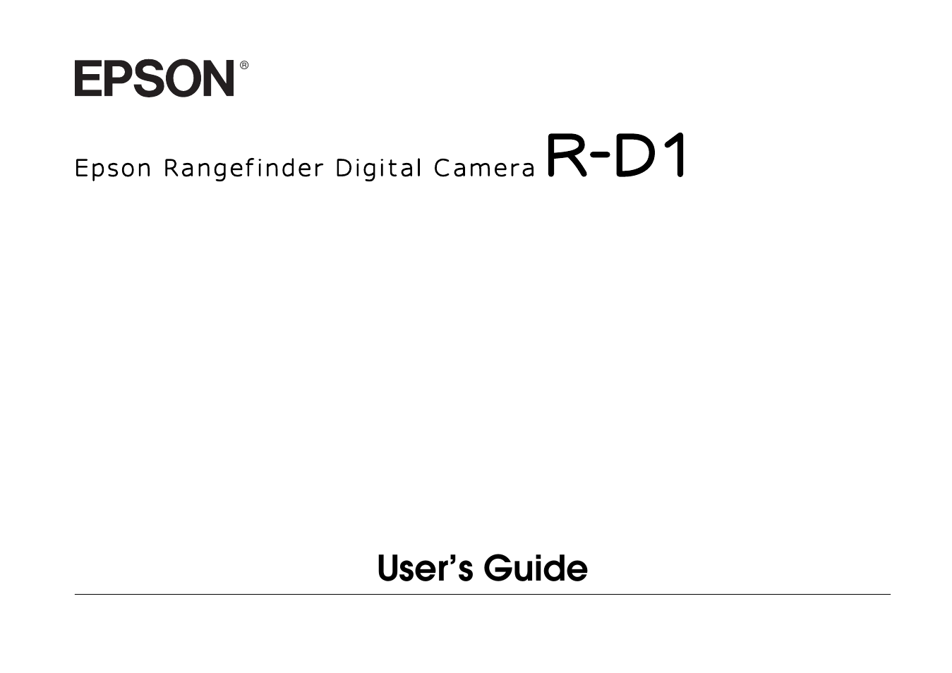 Epson R-D1 User Manual | 55 pages