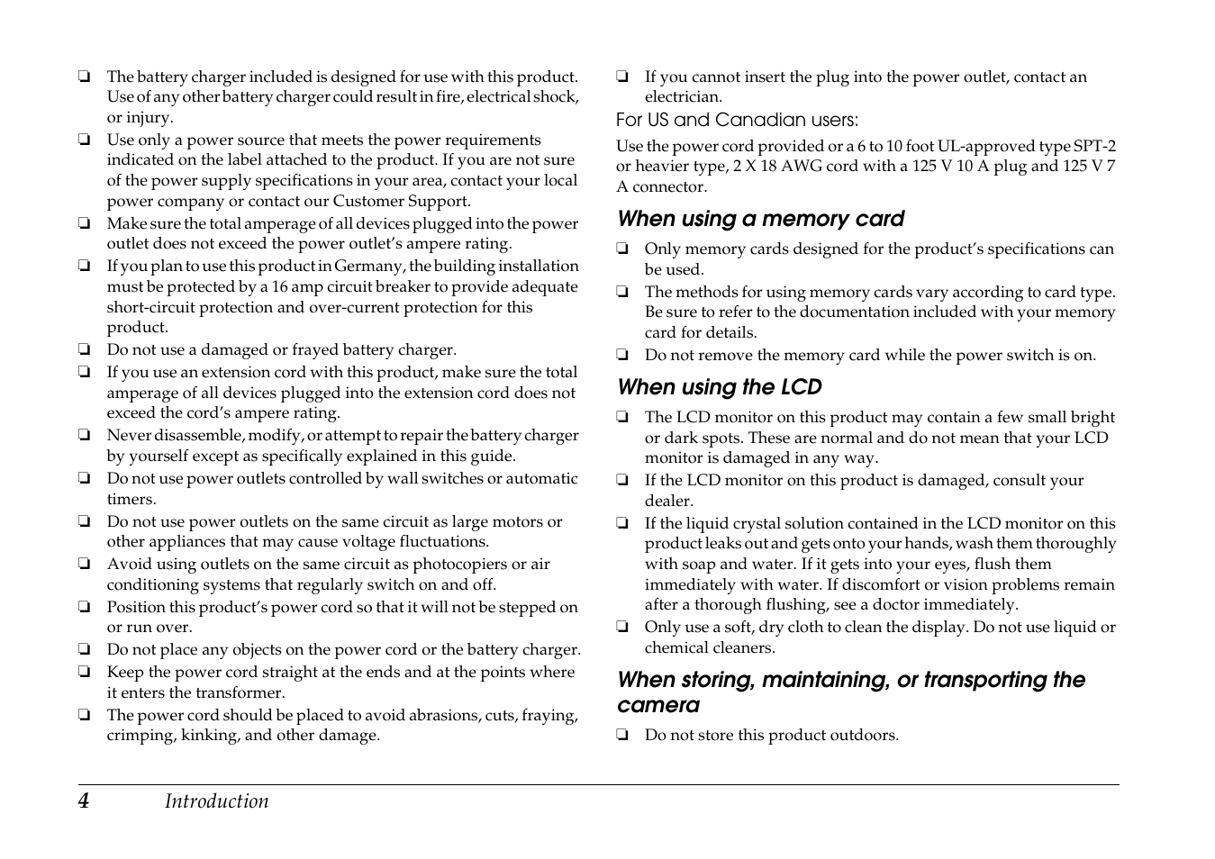 When using the lcd | Epson R-D1 User Manual | Page 8 / 55