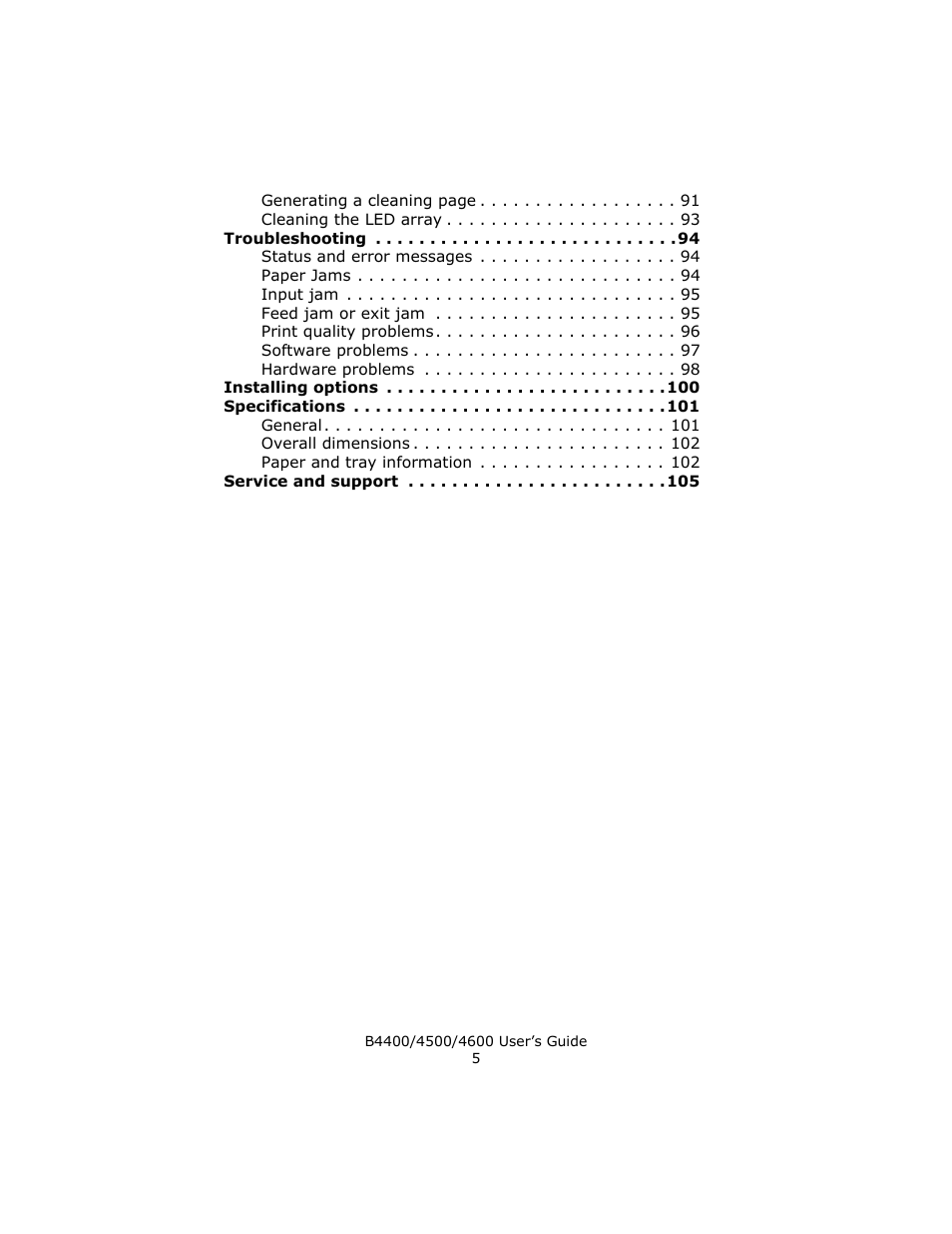 Epson 4600 User Manual | Page 5 / 106