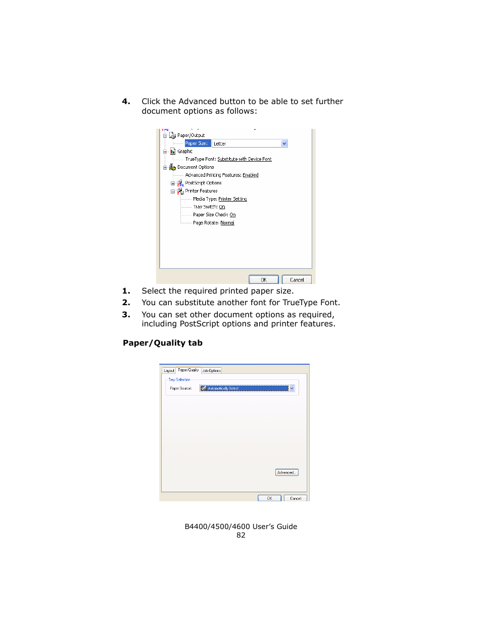 Paper/quality tab | Epson 4600 User Manual | Page 82 / 106