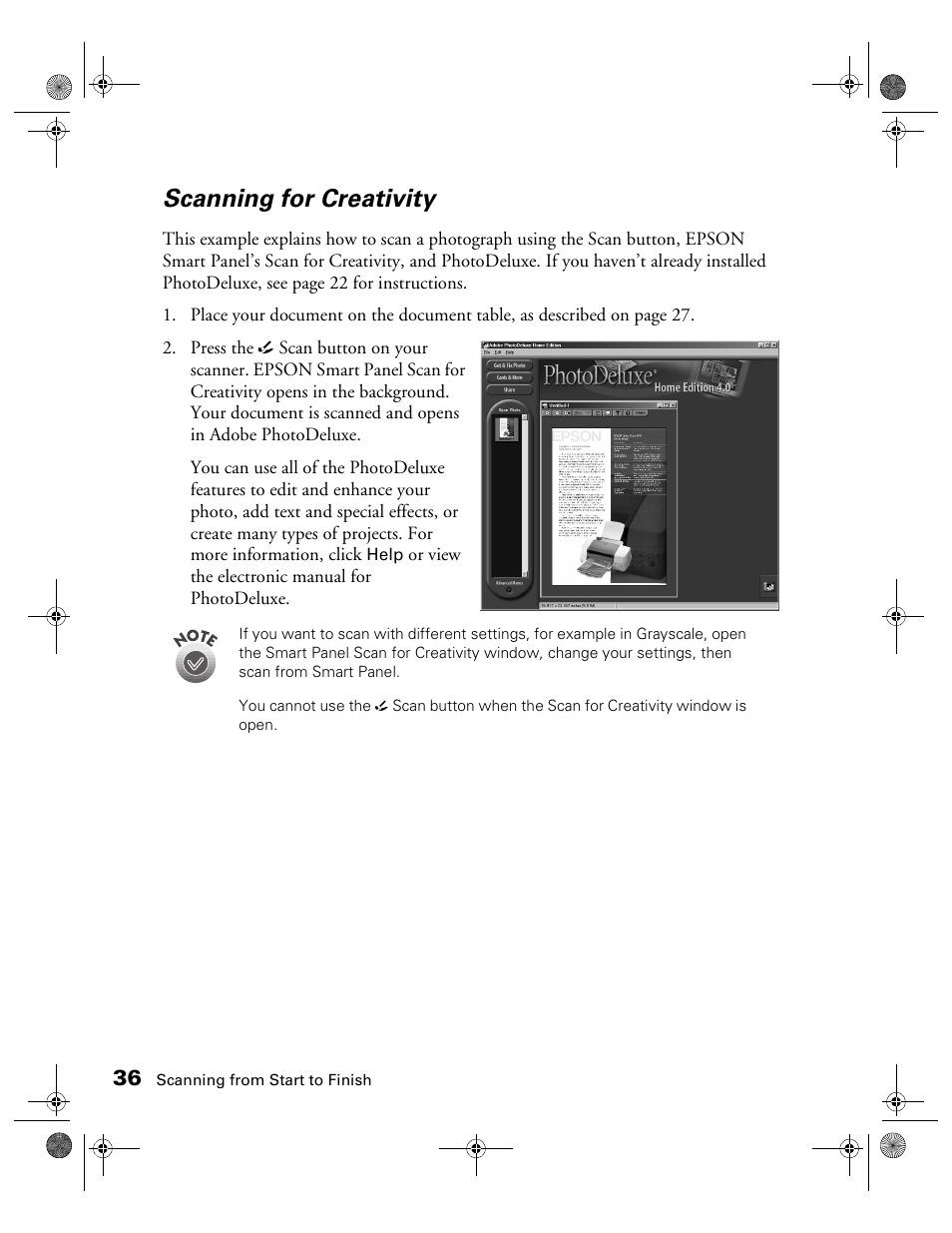 Scanning for creativity | Epson 1240U User Manual | Page 41 / 83
