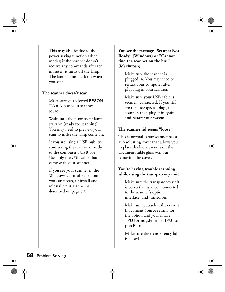Epson 1240U User Manual | Page 63 / 83