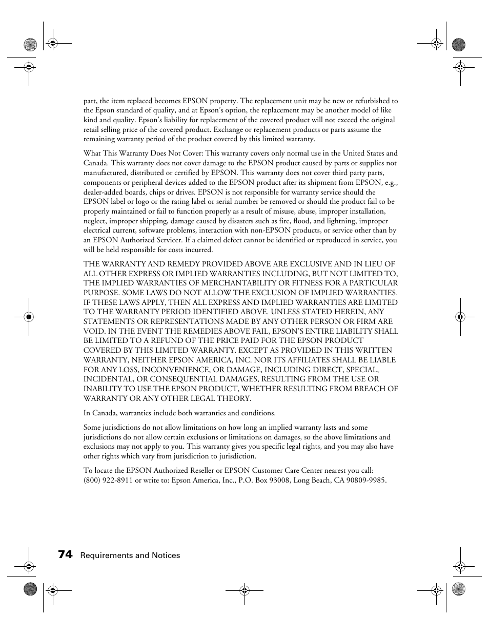 Epson 1240U User Manual | Page 79 / 83