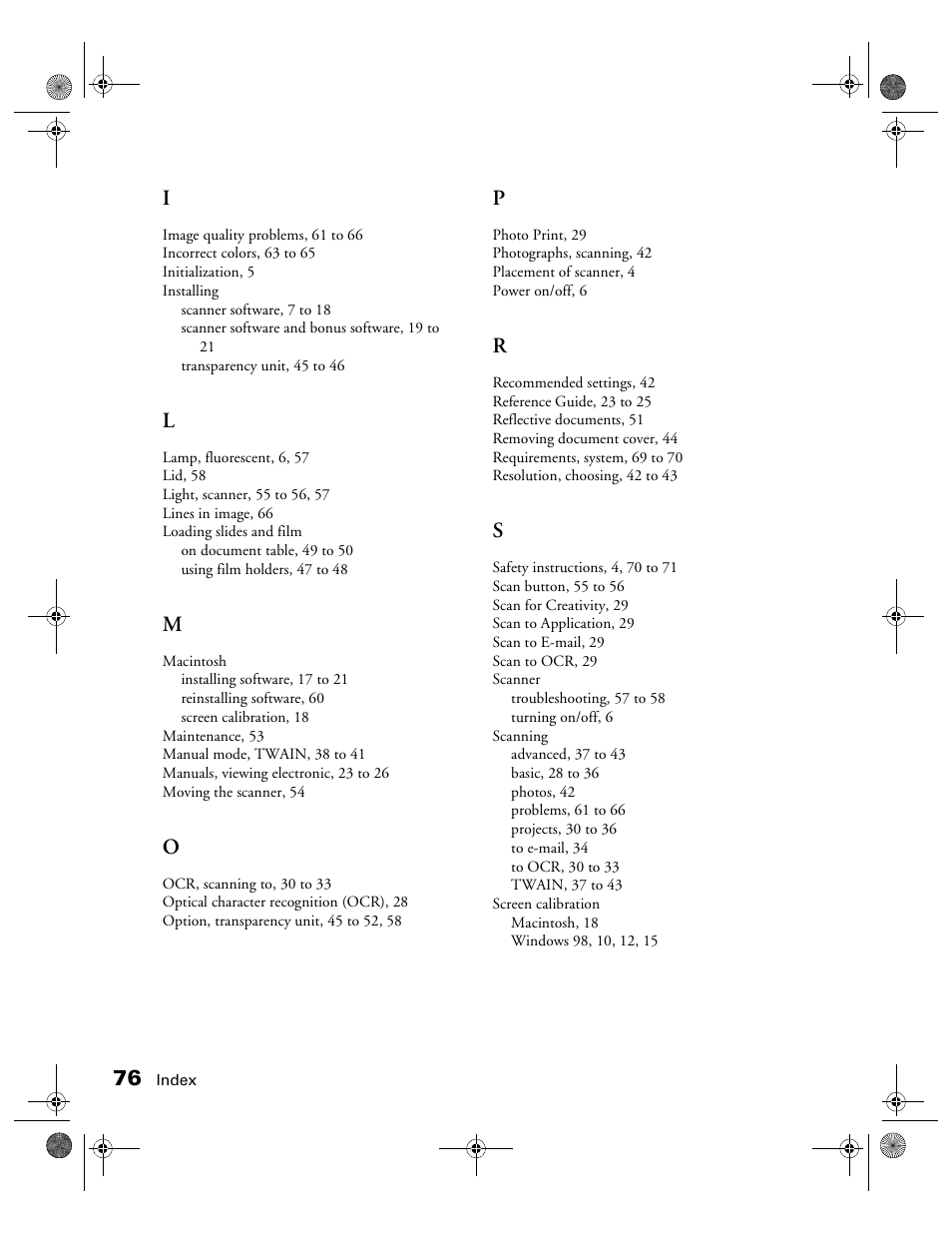 Epson 1240U User Manual | Page 81 / 83