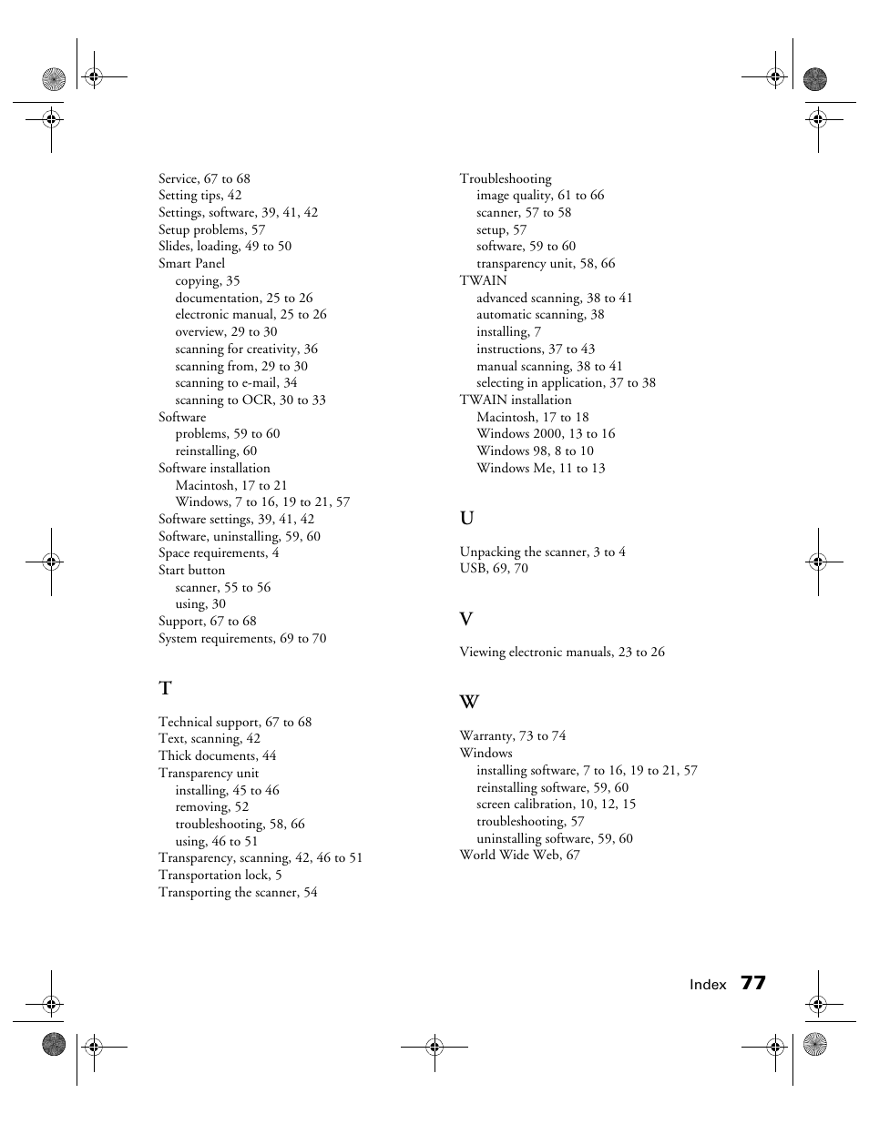 Epson 1240U User Manual | Page 82 / 83