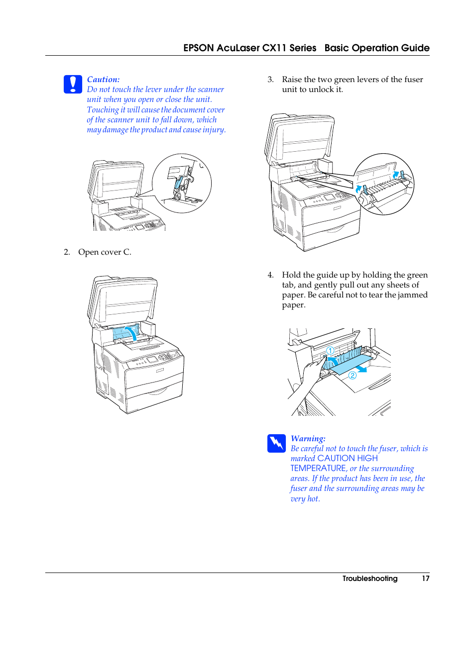 Epson AcuLaser CX11 User Manual | Page 17 / 26