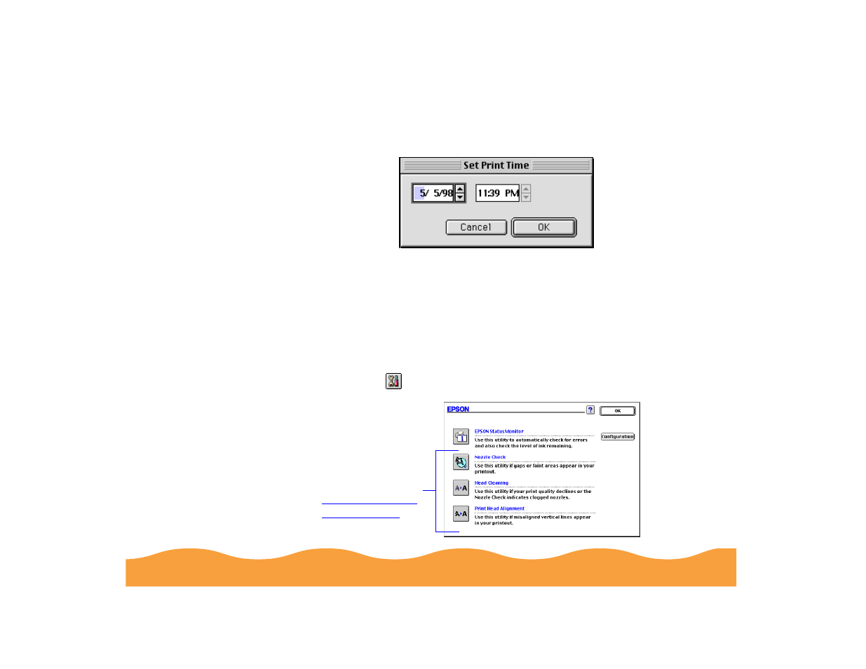 Using the macintosh status monitor | Epson 740 Series User Manual | Page 118 / 186