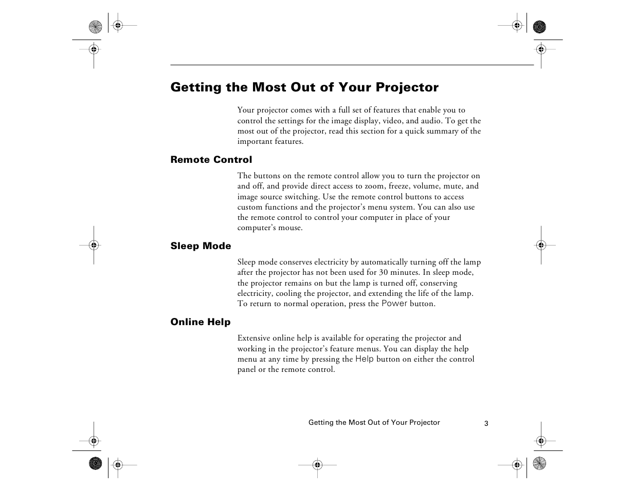 Getting the most out of your projector | Epson 8000i User Manual | Page 13 / 178