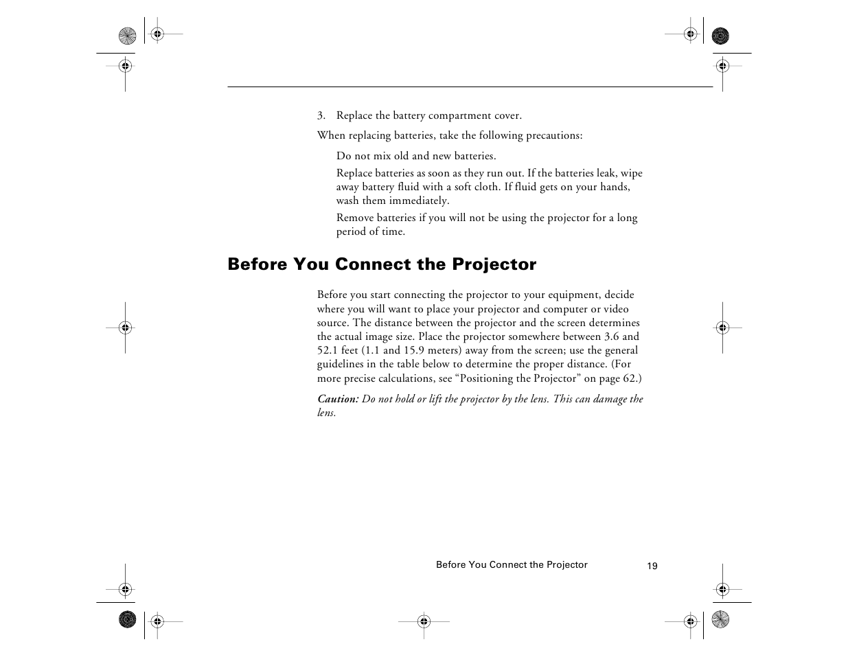 Before you connect the projector | Epson 8000i User Manual | Page 29 / 178