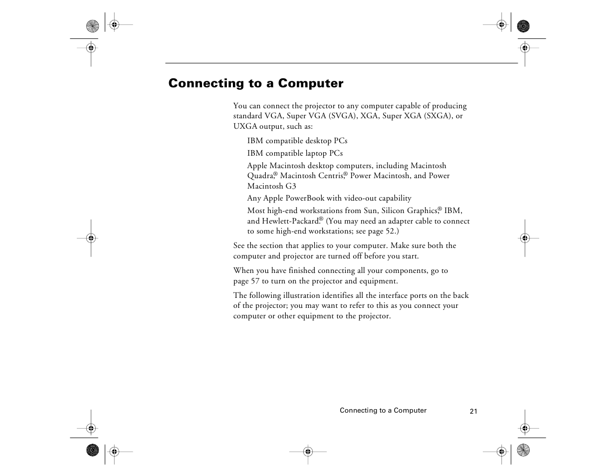 Connecting to a computer | Epson 8000i User Manual | Page 31 / 178