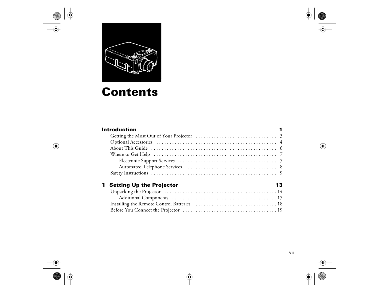 Epson 8000i User Manual | Page 7 / 178