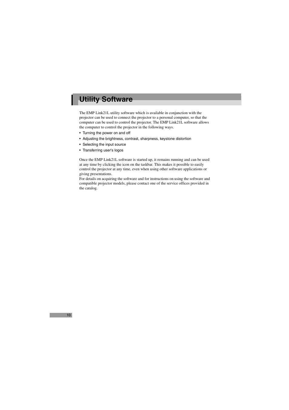 Utility software | Epson 402169004 User Manual | Page 12 / 52