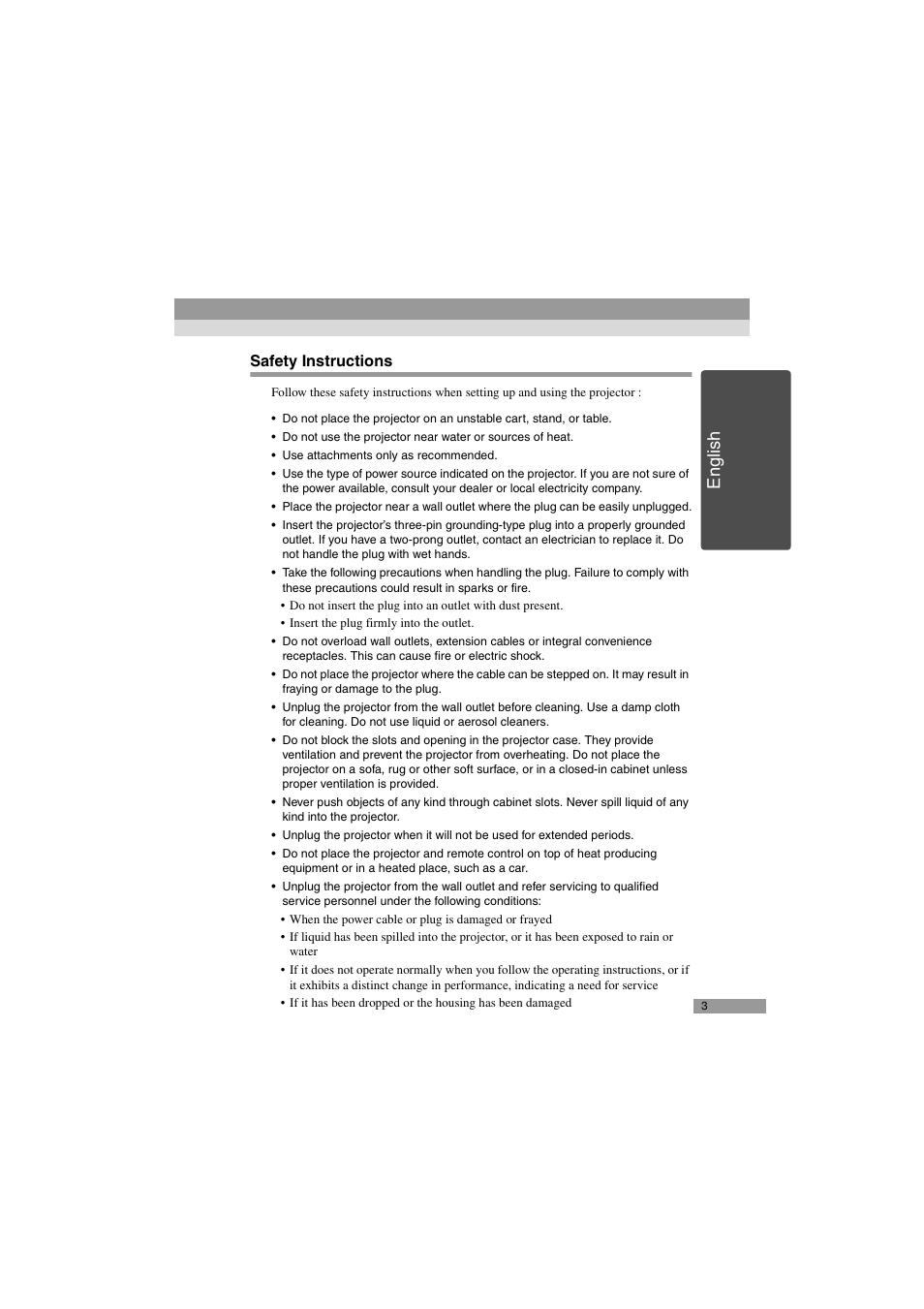 Safety instructions, English | Epson 402169004 User Manual | Page 5 / 52