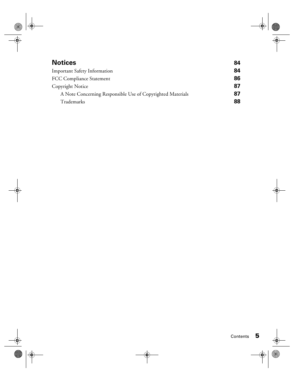 Notices | Epson 3010E User Manual | Page 5 / 88