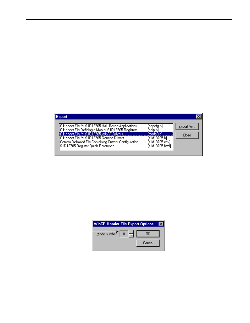 Export | Epson S1D13705 User Manual | Page 201 / 562