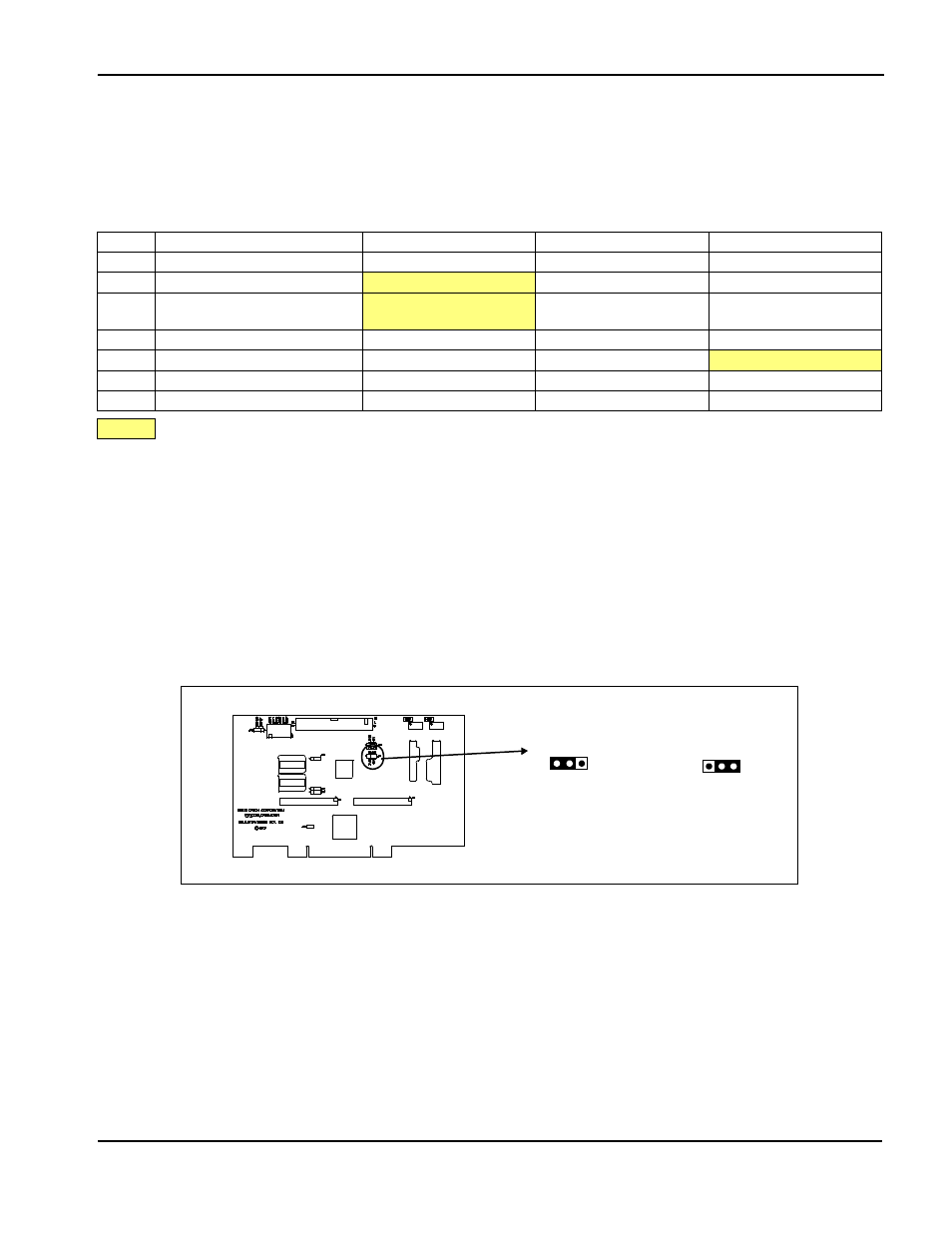 2 configuration jumpers, Table 32: jumper summary, Figure 32: configuration jumper (jp1) location | Epson S1D13705 User Manual | Page 323 / 562