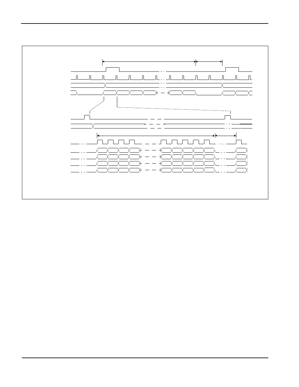 3 single monochrome 4-bit panel timing, Figure 711: single monochrome 4-bit panel timing, Single monochrome 4-bit panel timing | Figure 7-11: single monochrome 4-bit panel timing | Epson S1D13705 User Manual | Page 44 / 562