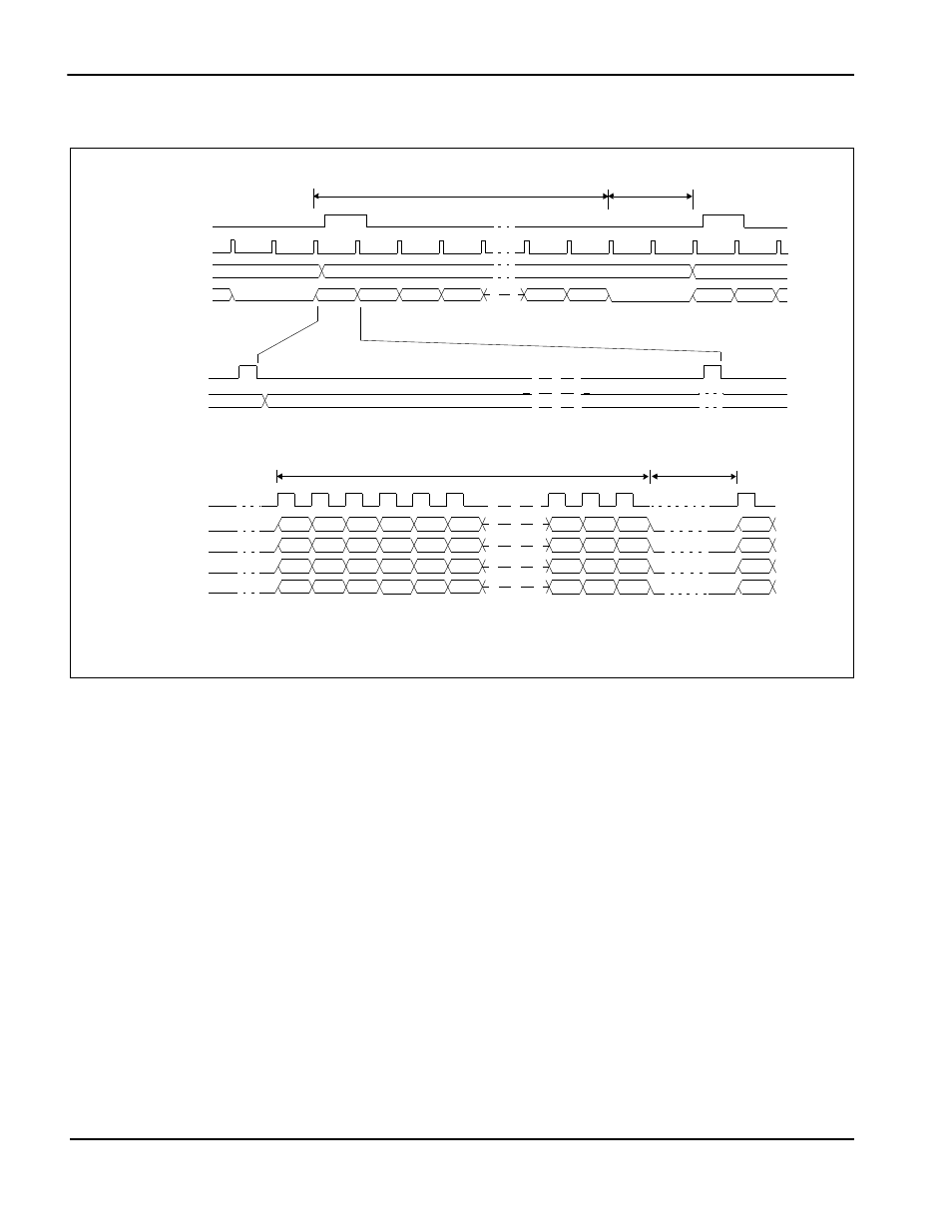 5 single color 4-bit panel timing, Figure 715: single color 4-bit panel timing, Single color 4-bit panel timing | Figure 7-15: single color 4-bit panel timing | Epson S1D13705 User Manual | Page 48 / 562