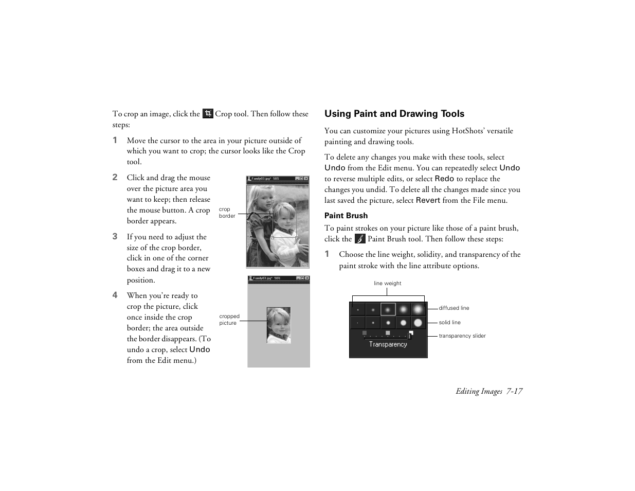 Using paint and drawing tools | Epson PhotoPC 650 User Manual | Page 117 / 158