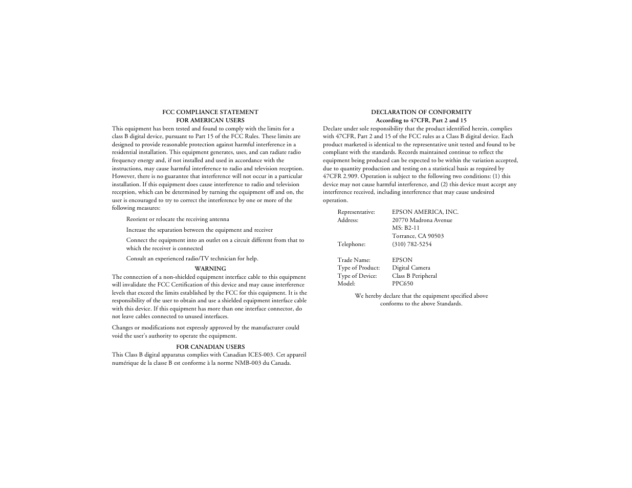 Epson PhotoPC 650 User Manual | Page 158 / 158