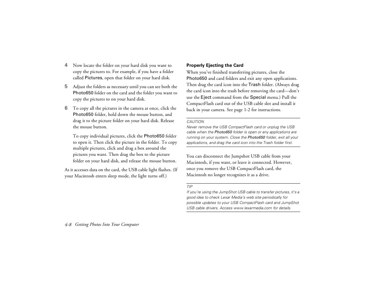 Epson PhotoPC 650 User Manual | Page 60 / 158