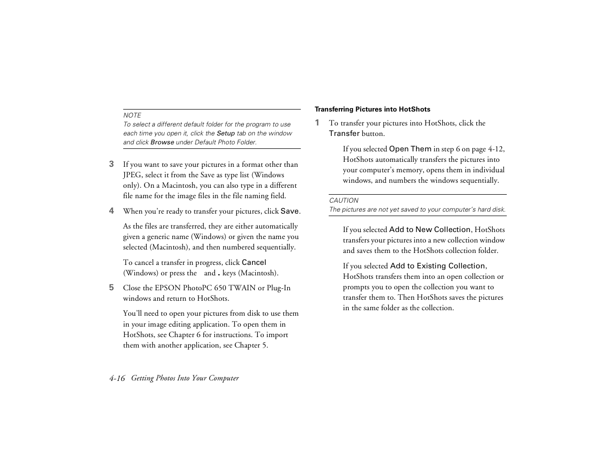 Epson PhotoPC 650 User Manual | Page 68 / 158