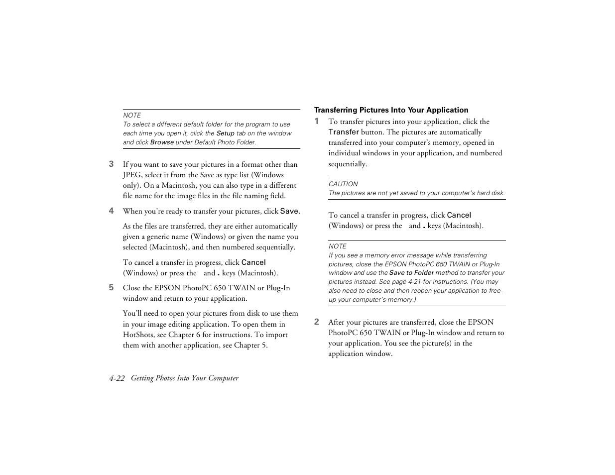 Epson PhotoPC 650 User Manual | Page 74 / 158