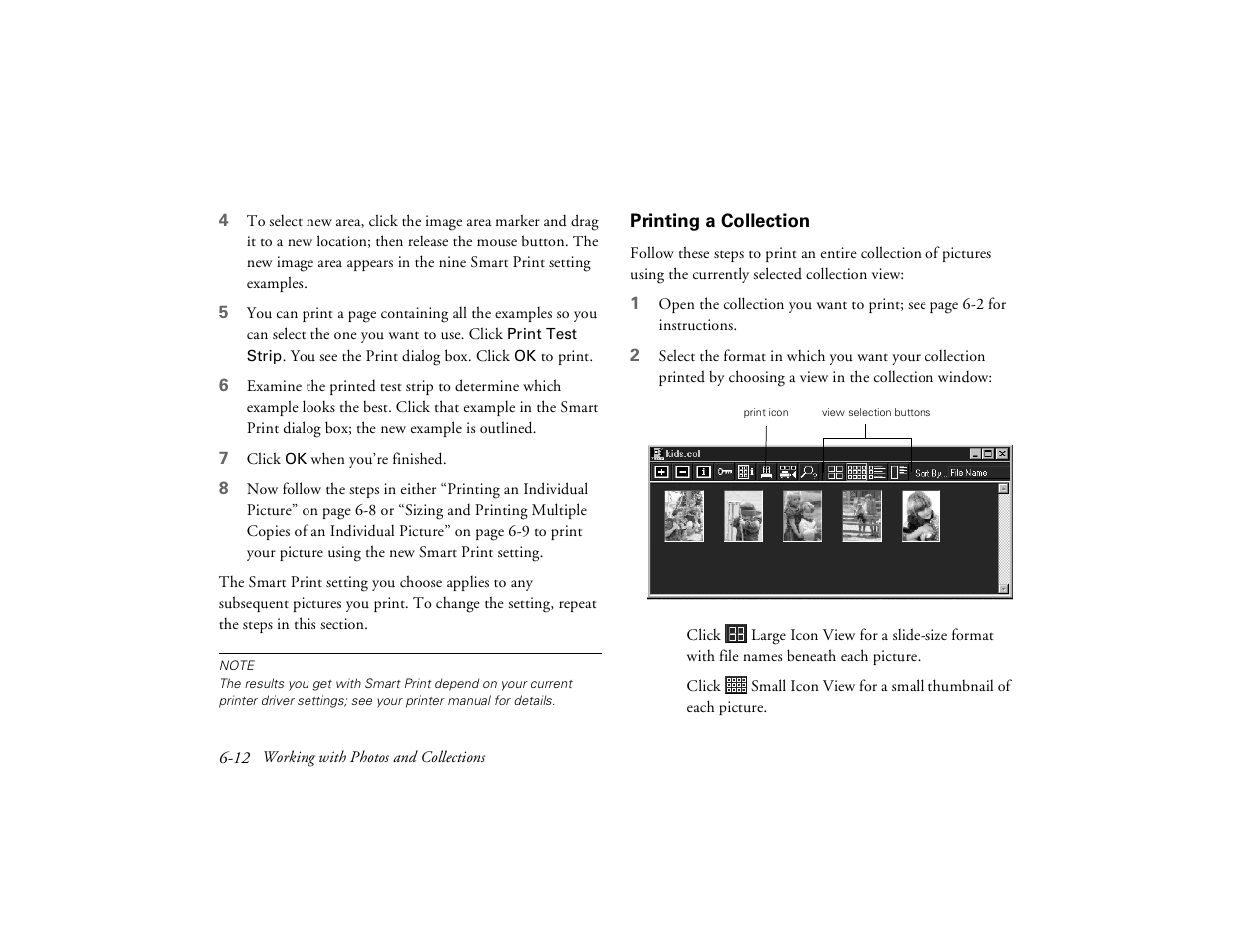 Printing a collection | Epson PhotoPC 650 User Manual | Page 92 / 158