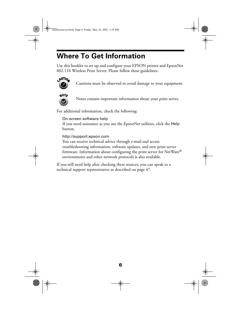 Where to get information | Epson 80211b User Manual | Page 10 / 68