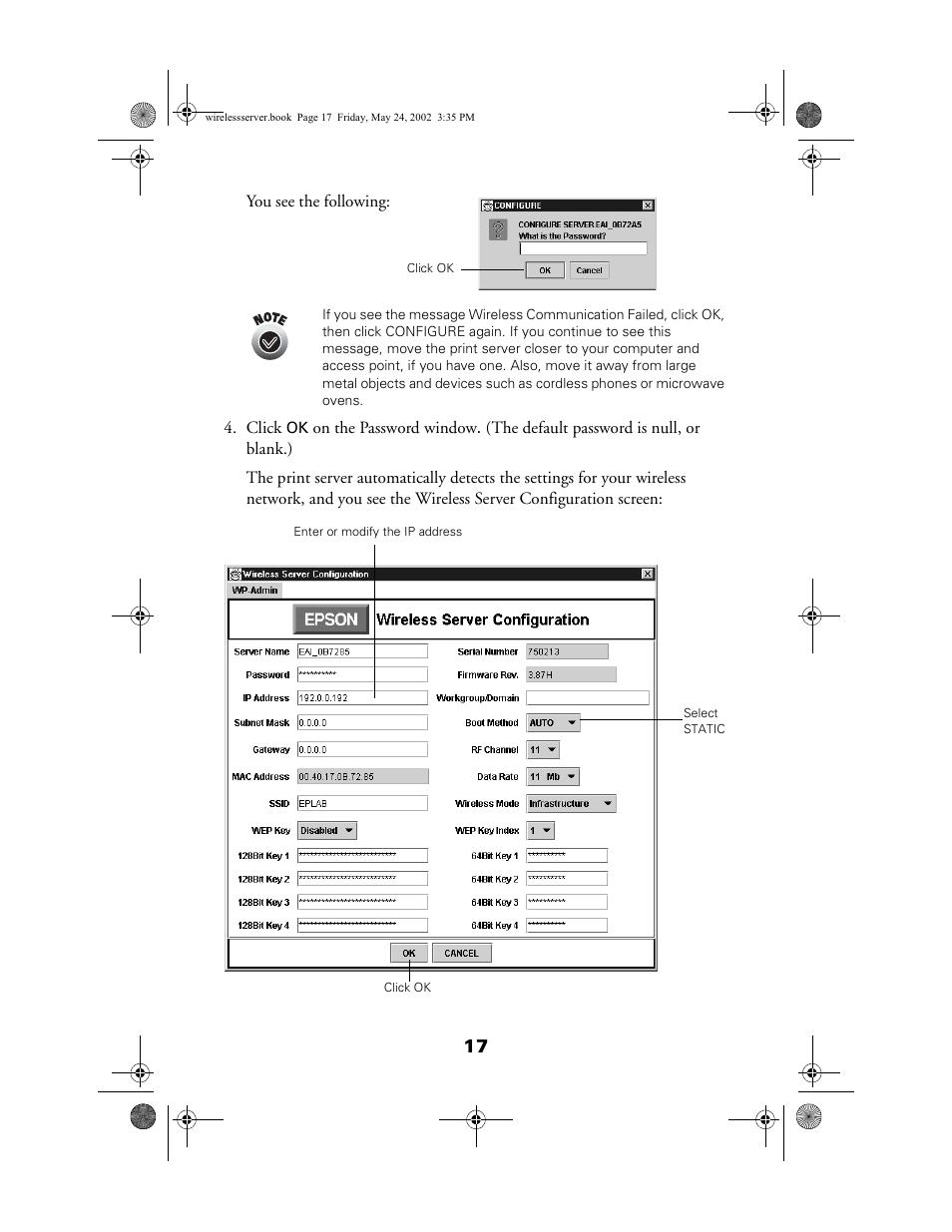 Epson 80211b User Manual | Page 21 / 68