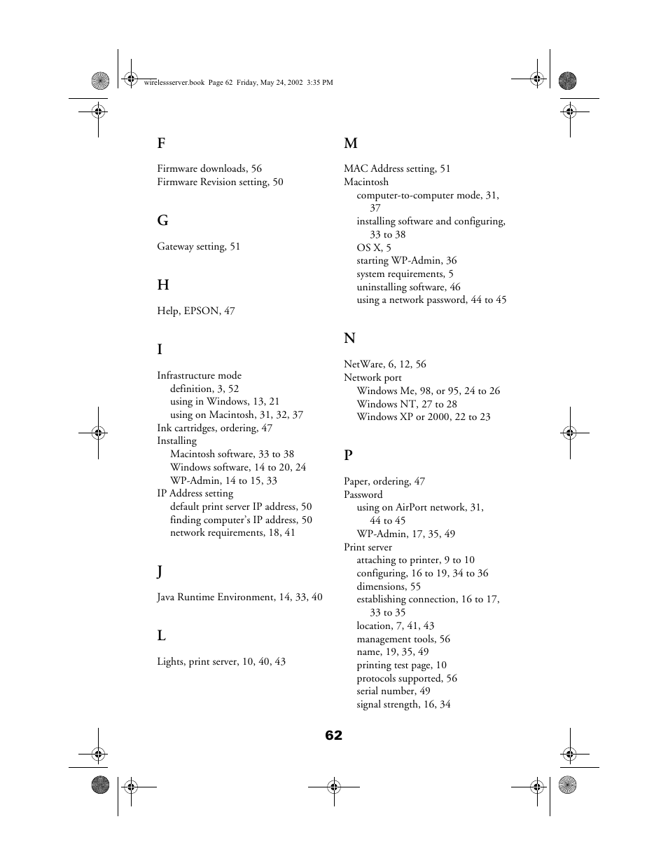 Epson 80211b User Manual | Page 66 / 68