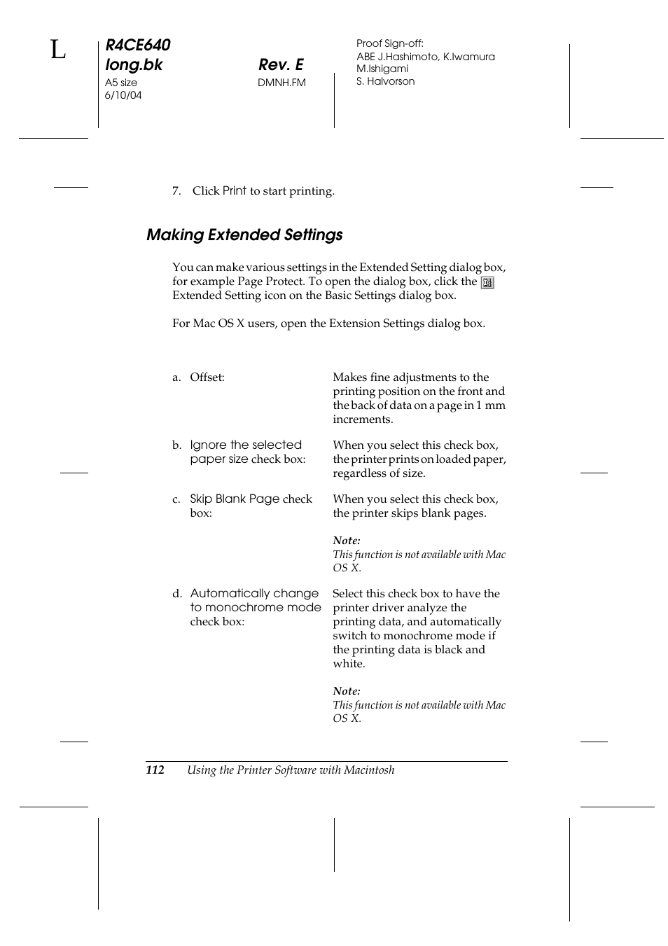 Making extended settings, R4ce640 long.bk rev. e | Epson AcuLaser C3000 User Manual | Page 112 / 316
