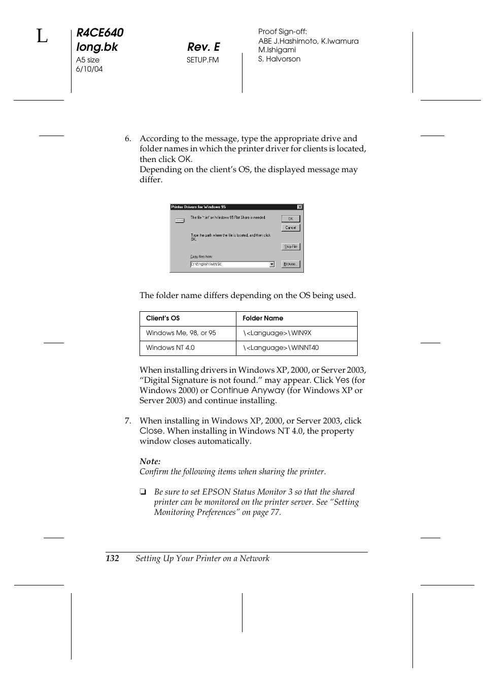 R4ce640 long.bk rev. e | Epson AcuLaser C3000 User Manual | Page 132 / 316