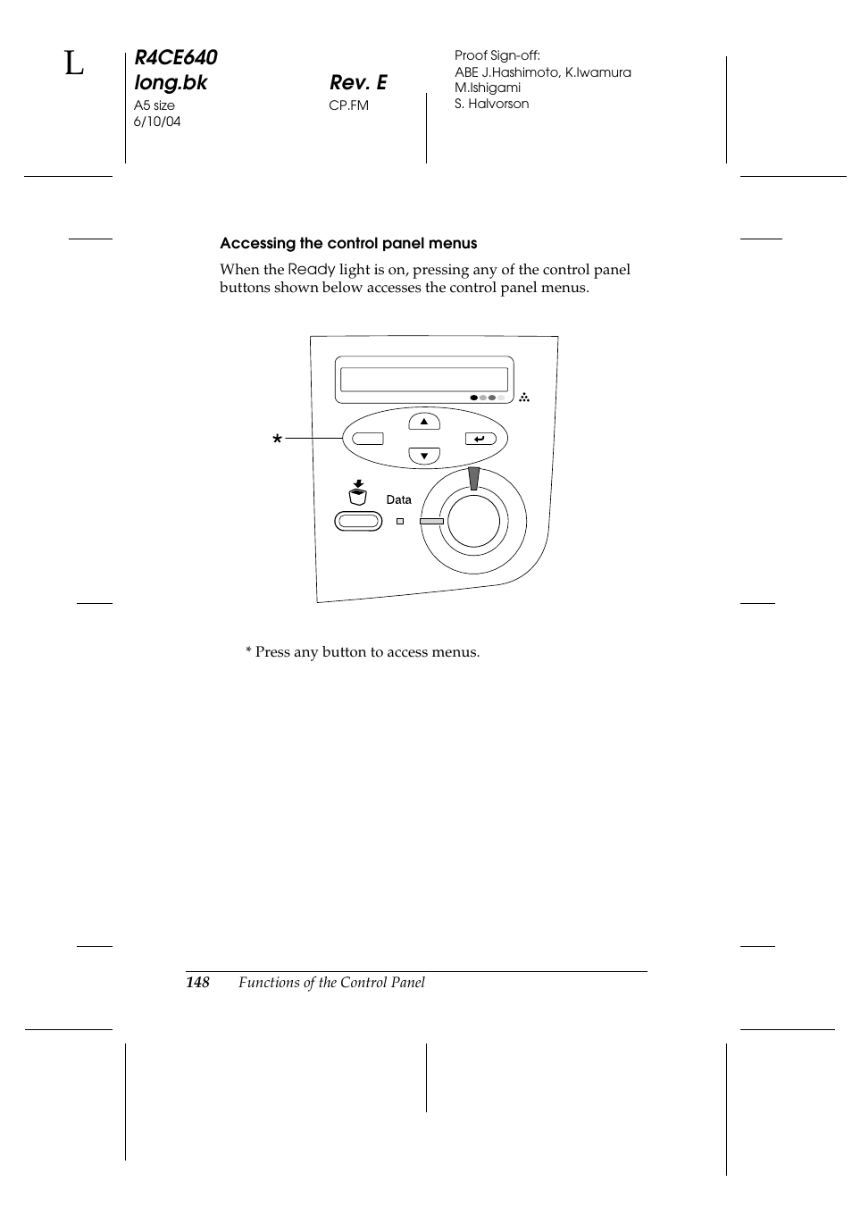 R4ce640 long.bk rev. e | Epson AcuLaser C3000 User Manual | Page 148 / 316