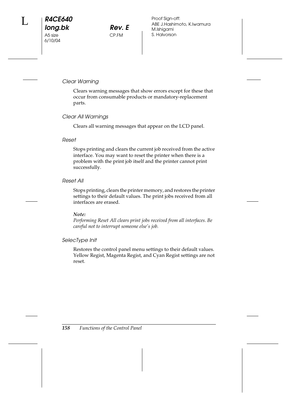 R4ce640 long.bk rev. e | Epson AcuLaser C3000 User Manual | Page 158 / 316