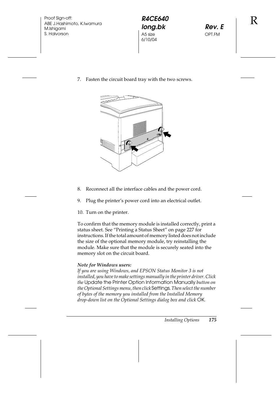 Epson AcuLaser C3000 User Manual | Page 175 / 316