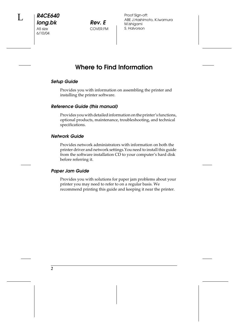 Where to find information | Epson AcuLaser C3000 User Manual | Page 2 / 316