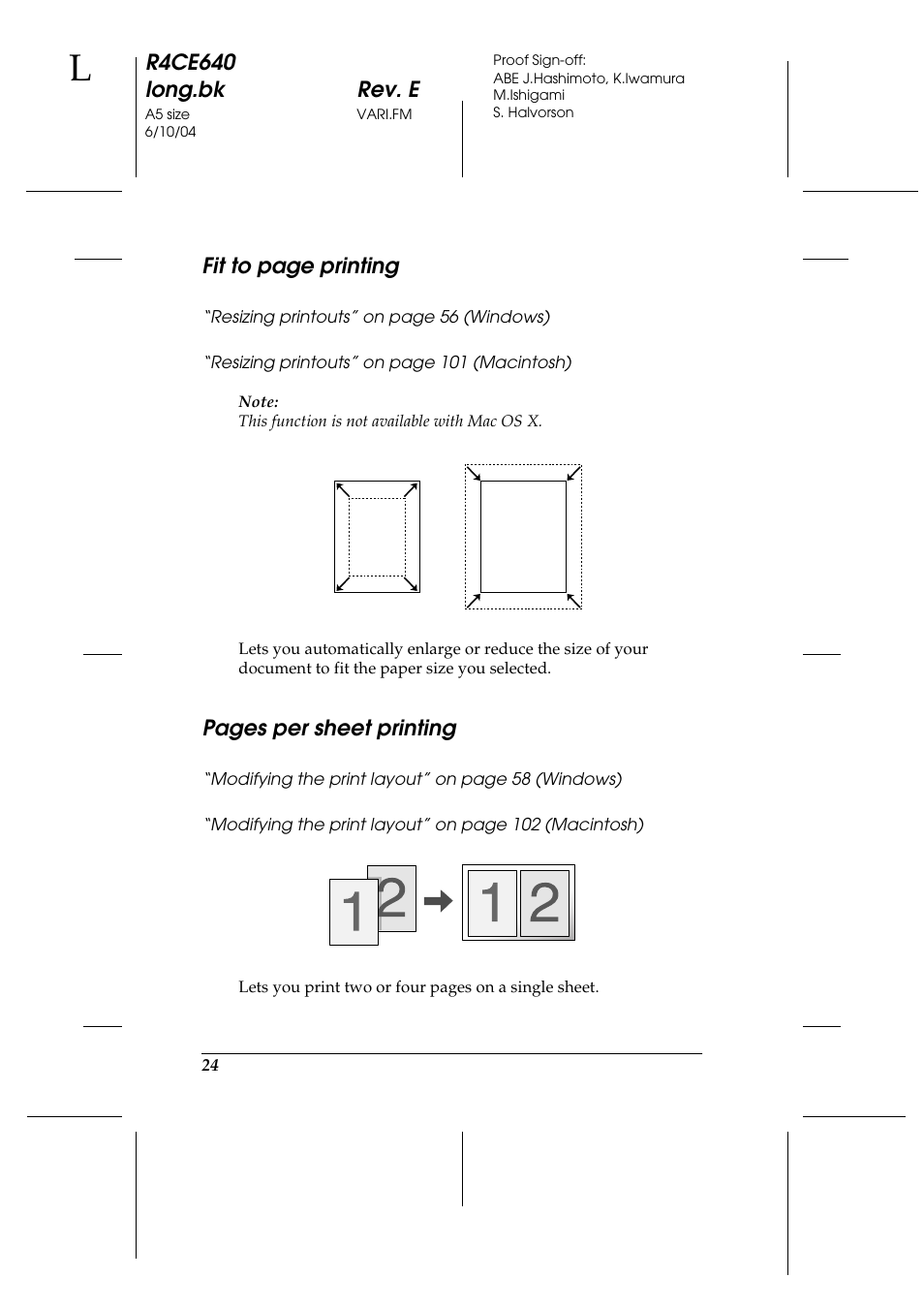 R4ce640 long.bk rev. e, Fit to page printing, Pages per sheet printing | Epson AcuLaser C3000 User Manual | Page 24 / 316