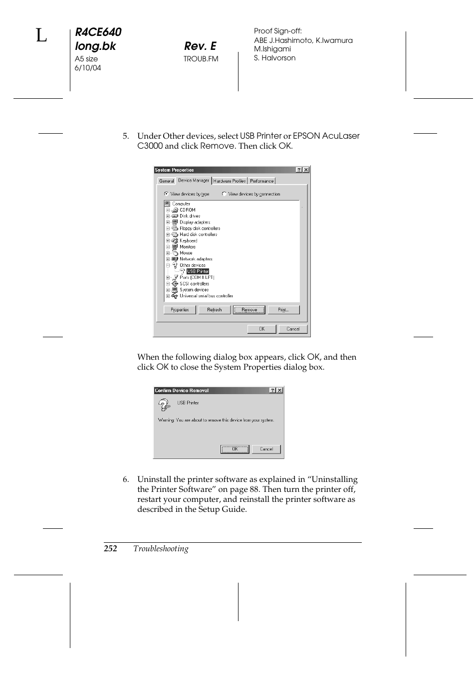 R4ce640 long.bk rev. e | Epson AcuLaser C3000 User Manual | Page 252 / 316